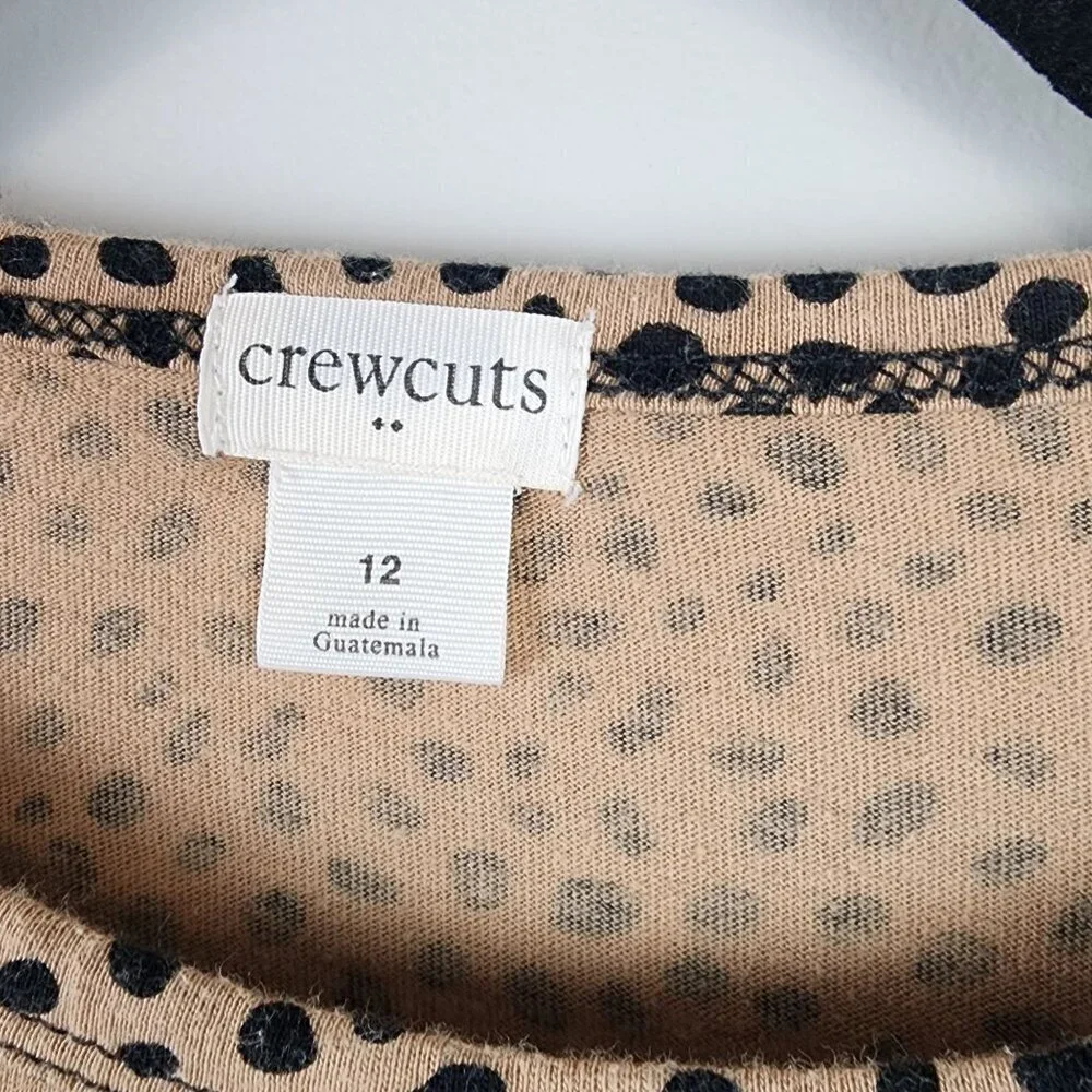 Crewcuts factory dress cheetah print 12 girls patch pockets